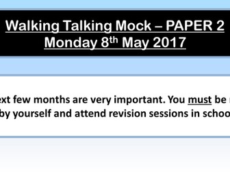 Walking talking mock for AQA language paper 2