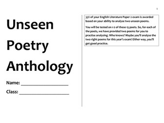 GCSE Unseen Poems Anthology