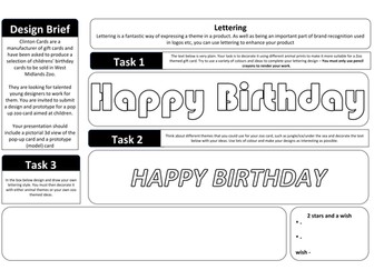 Pop Up Card - Lettering