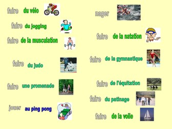 FRENCH - Quick revision of sports - ideal for HW or just before exams