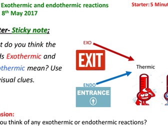 Exothermic and Endothermic reactions