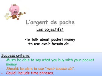 L'argent de poche (Year 8)