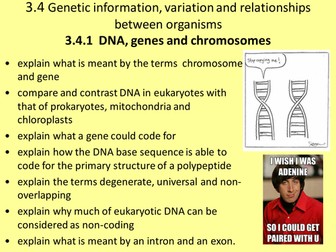 NEW AQA AS BIOLOGY UNIT 4 - GENETIC INFORMATION, VARIATION AND RELATIONSHIPS BETWEEN ORGANISMS