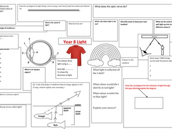 light revision broadsheet ks3