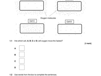 AQA Biology end of unit test cell biology
