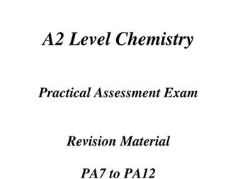New AQA A2 Level Chemistry 7405 Required Practical Revision Pack