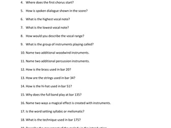 Defying Gravity Revision/Analysis Questions