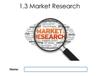 Market Research & Business Enterprise Workbook