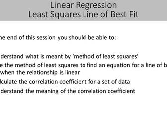 Least Squares Linear Regression and Correlation Coefficient