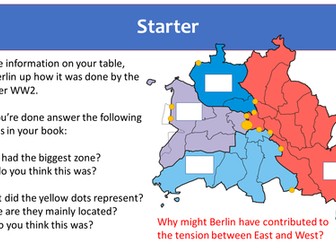 Berlin Blockade Fully Resourced and Differentiated Lesson