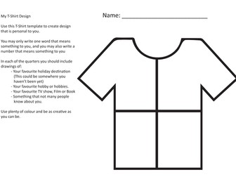 T-Shirt Design - PSHE/Tutor Time