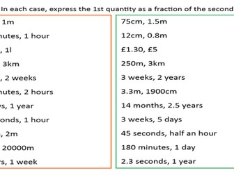Expressing Quantities as Fractions