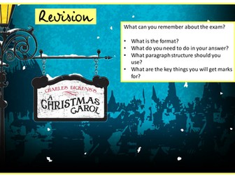 Charles Dickens - A Christmas Carol: Exam Style Question Revision