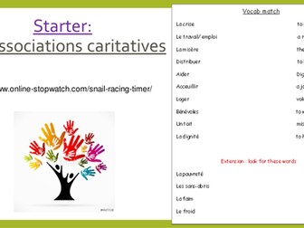 travail bénévole/ associations caritatives