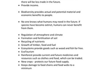 Conservation OCR A2 Biology