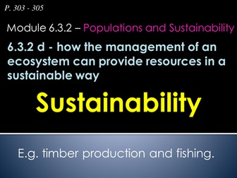 OCR A2 Biology Sustainability