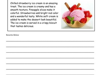 Descriptive Writing - Grade 5 - Worksheet 1