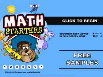 Math Starters - Free Sample