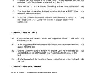 Macbeth Contextual Test & Memo