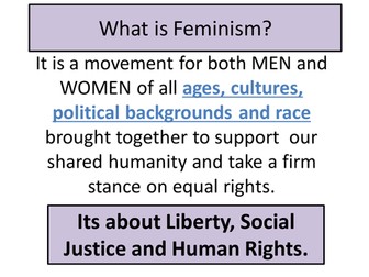 Information on Feminism for display