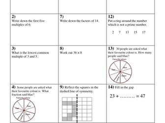 30 minute revision challenges, mixed skills, ideal for KS3-4