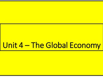 Edexcel Economics Unit 4 Revision Resources