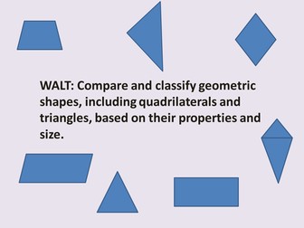 Year 4 Quadrilaterals lesson
