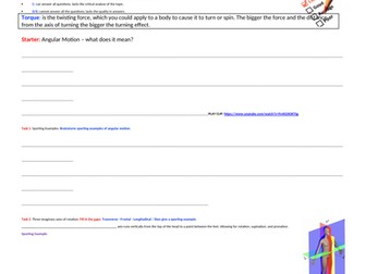 A-Level PE EDEXCEL (2016) 2.5.Angular Motion