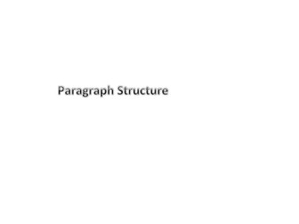 English Literature Paragraph Structure