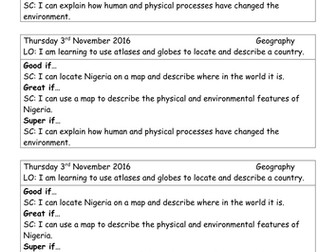 Nigeria - locate and describe GEOGRAPHY Y6