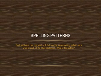 Spelling Patterns Competition