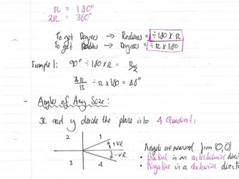 A Level Maths: C2 Revision Notes - Trigonometry