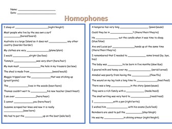 Homophones