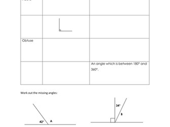 Basic Angle Facts Starter