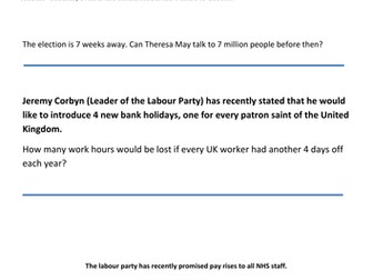 Interesting Estimation Questions, From News and Pop Culture