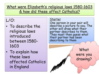 What laws did Elizabeth introduce during her reign?