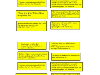 Belief in God task cards