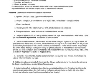 PowerPoint 2013 Assessment Rubric