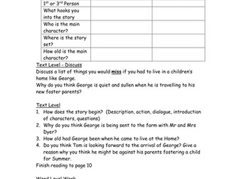 Long Way Home - Morpurgo - Guided Reading / Comprehension Unit (with answers)