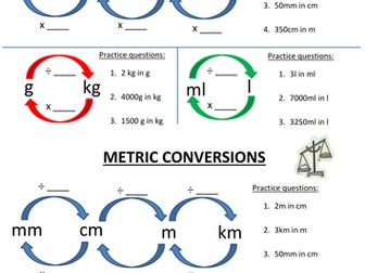 Metric Measures Cheat Sheet (with questions)