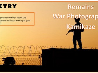 AQA Power and Conflict Poetry 9-1 Revision Lesson and Exam Question