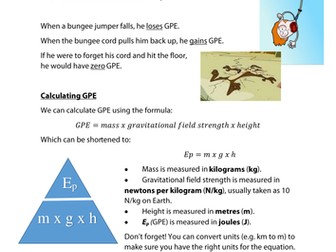 GCSE Gravitational Potential Energy