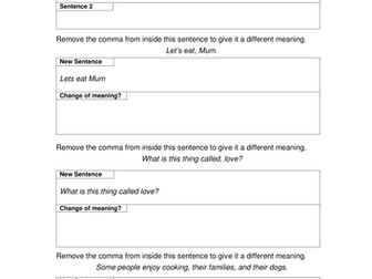 grammar meaning how changes punctuation Post SATs by mistake worksheets funny