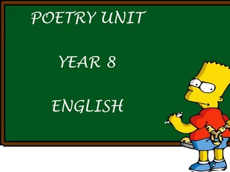 Year 8 Introduction to Poetry.
