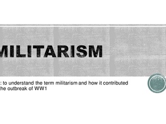 Militarism WW1