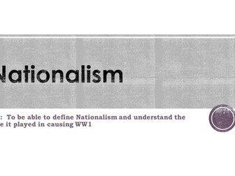 nationalism ww1