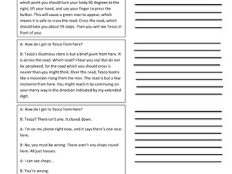 Grice's Maxims Worksheet