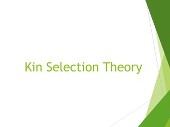 Kin Selection Theory Powerpoint