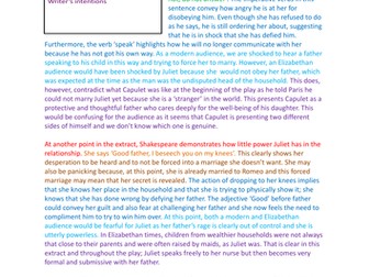 AQA Romeo and Juliet Model Answer