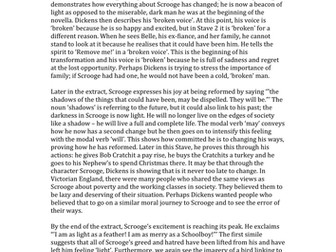 AQA Literature A Christmas Carol model